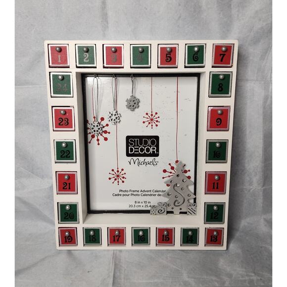 Studio Decor Photo Frame Christmas Holiday Advent Calendar Magnetic Treat Boxes - Picture 1 of 7